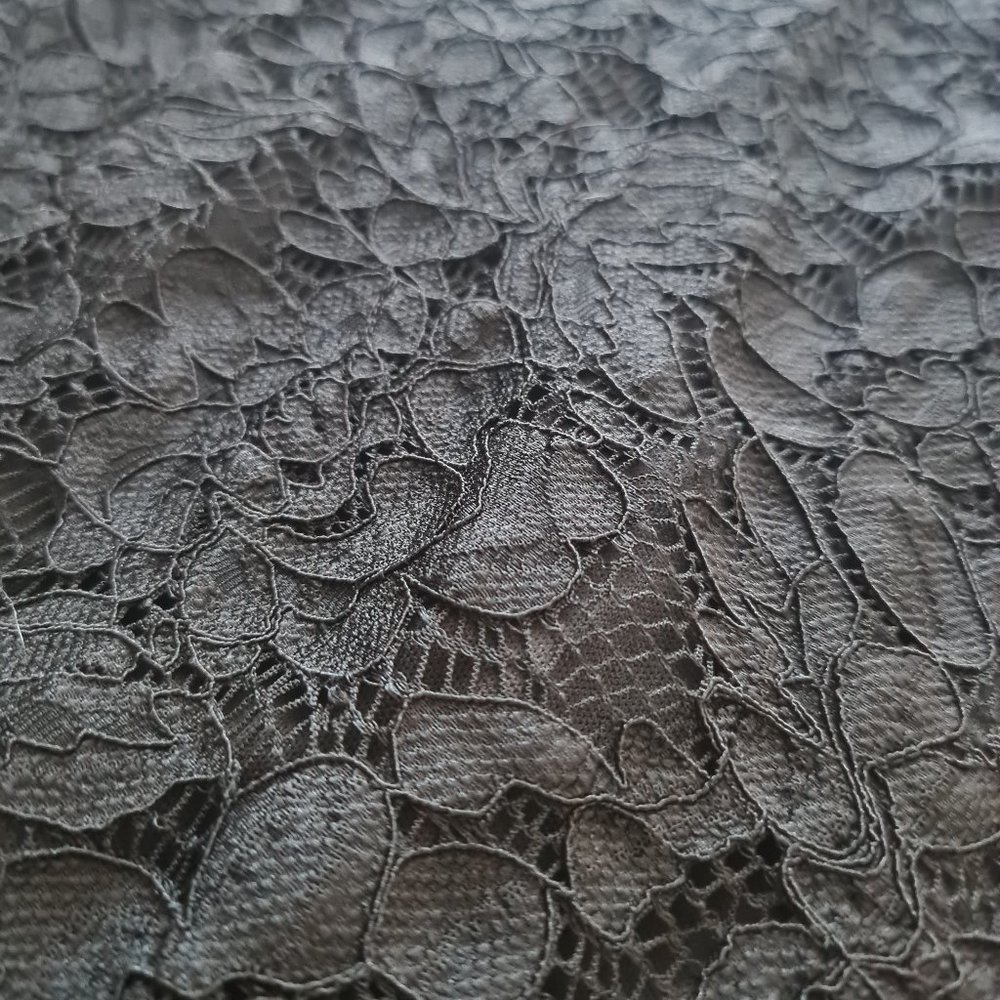LACE SKIRT CHIFFON TOP FIT AND FLARE black dress